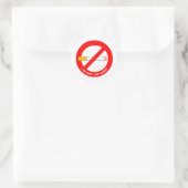 Sticker Rond Pas de tabac (Sac)