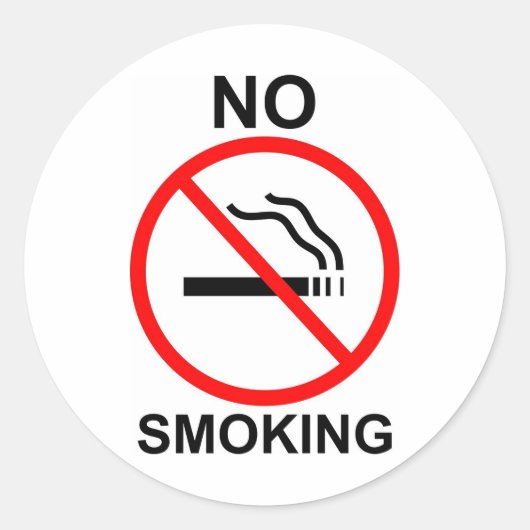 Sticker Rond Pas de tabac (Devant)