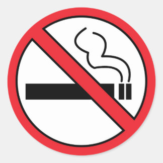 Sticker Rond Pas de tabac