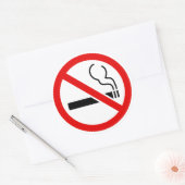 Sticker Rond Pas de tabac (Enveloppe)