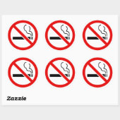 Sticker Rond Pas de tabac (Feuille)