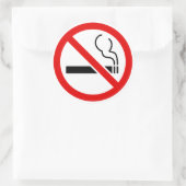Sticker Rond Pas de tabac (Sac)