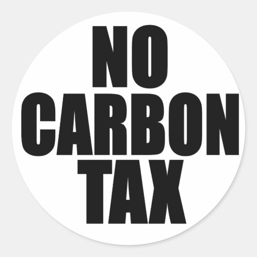 Sticker Rond Pas de taxe carbone (Devant)