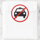 Sticker Rond Pas de taxis autorisés (Sac)