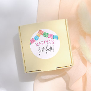 Sticker Rond Pas De Temps Pour La Sieste Premier Anniversaire F