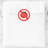Sticker Rond Pas de tomates (Sac)