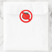 Sticker Rond Pas de tomates (Sac)