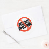 Sticker Rond Pas de transphobie (Enveloppe)