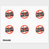 Sticker Rond Pas de transphobie (Feuille)
