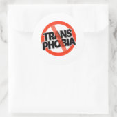 Sticker Rond Pas de transphobie (Sac)