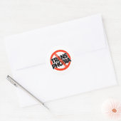 Sticker Rond Pas de transphobie (Enveloppe)