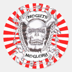 Sticker Rond pas de tripes pas de gloire
