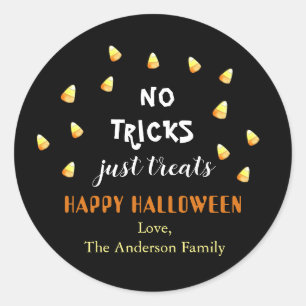 Sticker Rond Pas De Trucs Juste Traiter Candy Corn