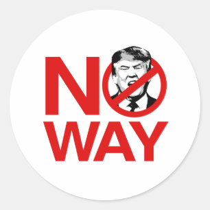 Sticker Rond Pas de Trump - Anti-Trump -