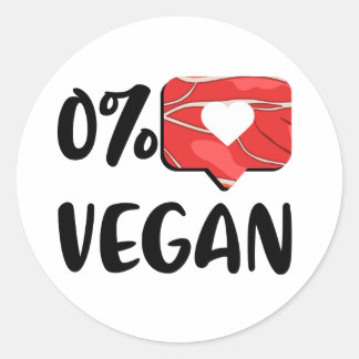 Sticker Rond Pas de Vegan