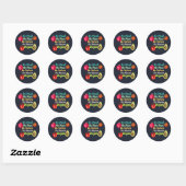 Sticker Rond Pas de viande pas de douleur Vegan dire (Feuille)