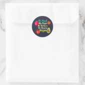 Sticker Rond Pas de viande pas de douleur Vegan dire (Sac)
