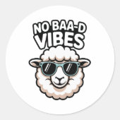 Sticker Rond Pas de Vibes Baa-d Sheep (Devant)