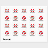 Sticker Rond Pas De Whings Dans La Classe Math (Feuille)