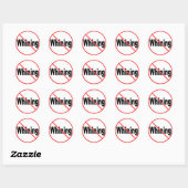 Sticker Rond Pas de Whining (Feuille)