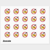 Sticker Rond Pas de zone de coupe de fromage (Feuille)