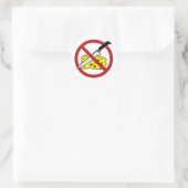 Sticker Rond Pas de zone de coupe de fromage (Sac)