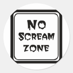 Sticker Rond Pas de zone de cri