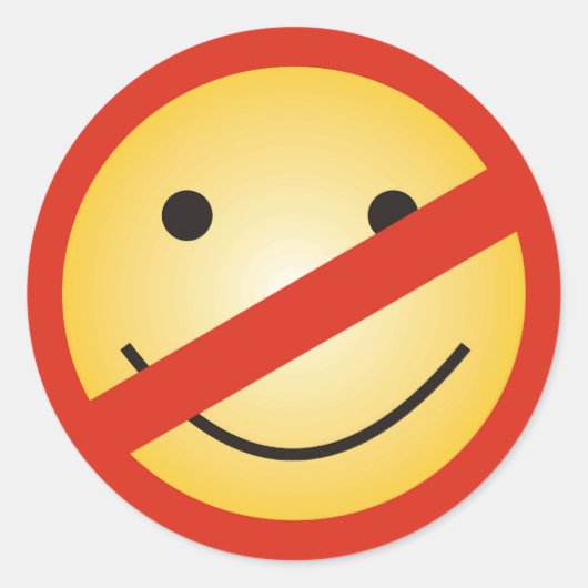Sticker Rond Pas de zone de sourire (Devant)