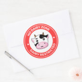 Sticker Rond Pas de zone laitière (Enveloppe)