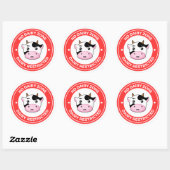 Sticker Rond Pas de zone laitière (Feuille)