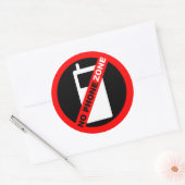 Sticker Rond "Pas de zone téléphonique" (Enveloppe)