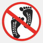 Sticker Rond Pas d'empreinte carbone (Devant)