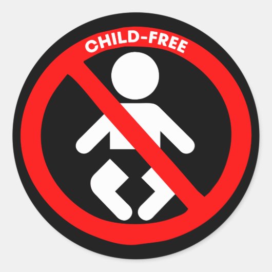 Sticker Rond Pas d'enfants (Devant)