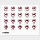 Sticker Rond Pas d'enfants admis, signe d'interdiction (Feuille)