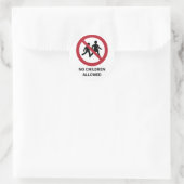 Sticker Rond Pas d'enfants admis, signe d'interdiction (Sac)