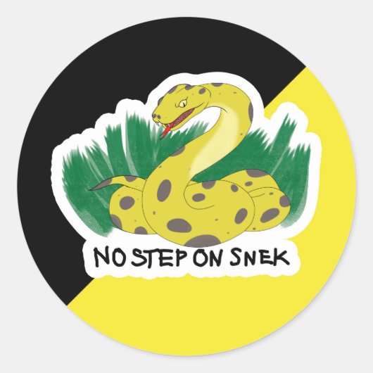 Sticker Rond Pas d'étape sur la casquette à bascule Serpent noi (Devant)