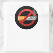Sticker Rond Pas d'étiquette anti-tabac (Sac)