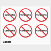 Sticker Rond Pas d'étiquette de censure (Feuille)