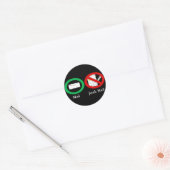 Sticker Rond Pas d'étiquette de courrier indésirable (Enveloppe)