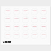 Sticker Rond Pas d'étiquette de preuve admissible (Feuille)