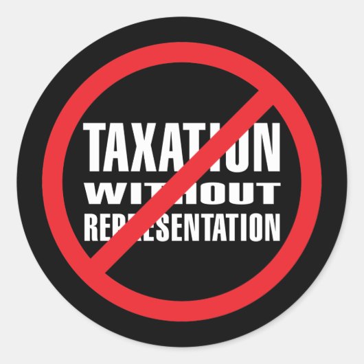 Sticker Rond Pas d'imposition sans représentation (Devant)