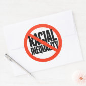 Sticker Rond Pas d'inégalité raciale (Enveloppe)