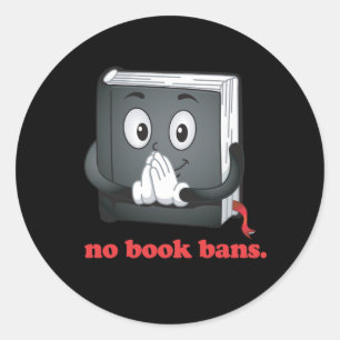 Sticker Rond Pas d'interdictions de livres S'il vous plaît