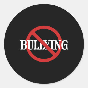 Sticker Rond Pas D'Intimidation Arrêter D'Intimider Douceur Ora
