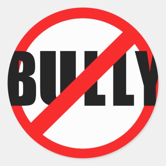 Sticker Rond Pas d'intimidation T-shirts, sueurs, boutons (Devant)