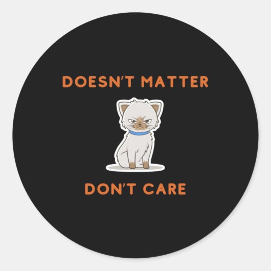 Sticker Rond Pas du tout (Devant)