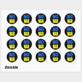 Sticker Rond Pas d'Ukraine de guerre (Feuille)