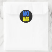 Sticker Rond Pas d'Ukraine de guerre (Sac)