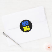 Sticker Rond Pas d'Ukraine de guerre (Enveloppe)