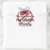 Sticker Rond Pas d'USAPA qui pleure #3 (Sac)